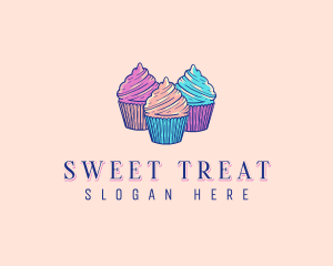 Cupcake Pastry Dessert logo design