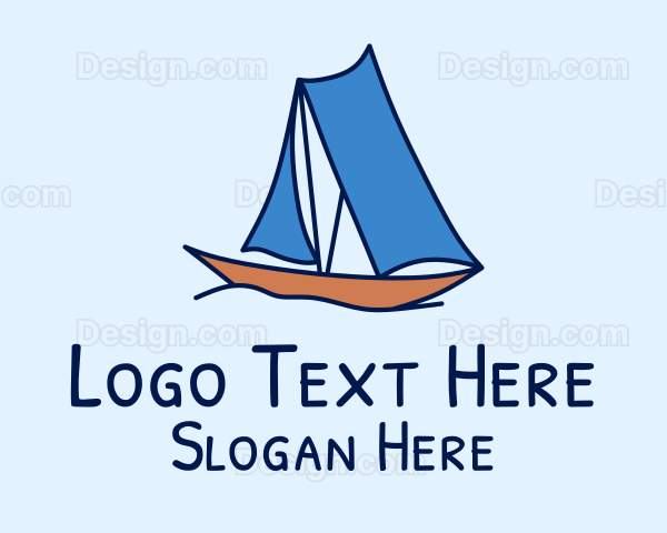 Ocean Sail Boat Logo