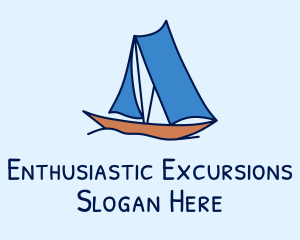 Ocean Sail Boat Logo