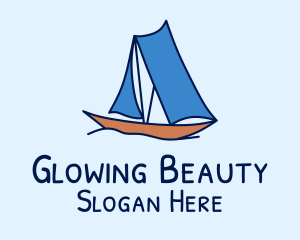 Ocean Sail Boat Logo