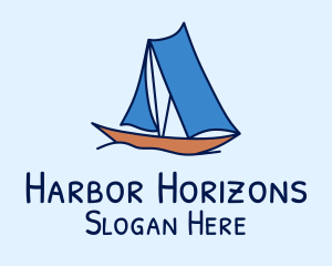 Ocean Sail Boat logo design