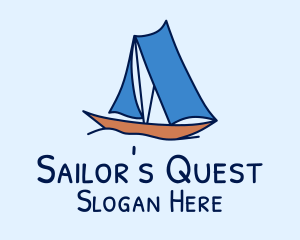 Ocean Sail Boat logo design