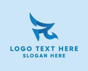 Modern - Hook Sharp Letter R logo design