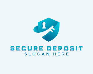 Shield Lock Security logo design