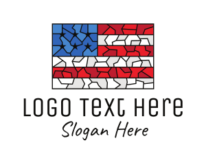 USA American Flag Mosaic Art logo