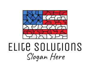 USA American Flag Mosaic Art logo