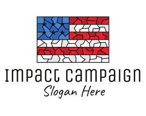 USA American Flag Mosaic Art logo