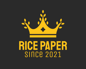 Gold Rice Crown logo design