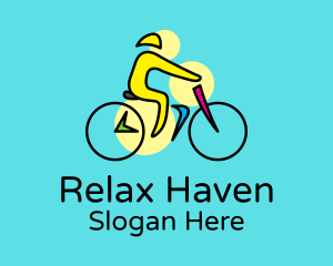 Colorful Bike Cyclist Logo