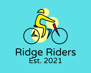 Colorful Bike Cyclist logo design