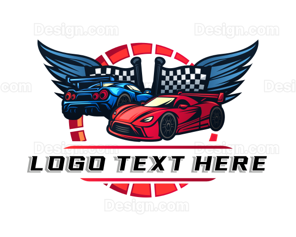 Auto Car Racing Logo