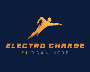 Human Lightning Power logo design