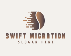 Swift Coffee Bean logo design