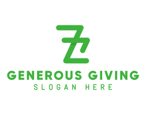 Green Minimalist Letter Z Logo