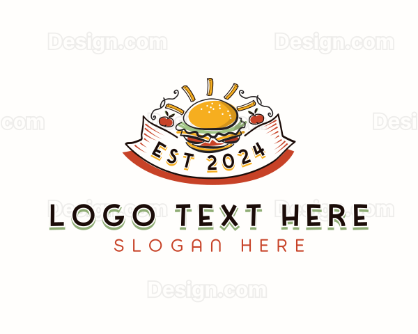 Fries Burger Snack Logo