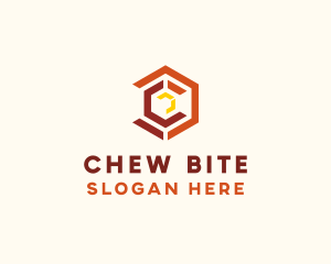 Geometric Hexagon Letter C  logo design