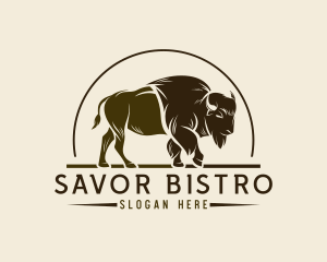 Bison Western Rodeo Logo