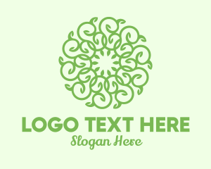 Rounded Vine Wreath Logo