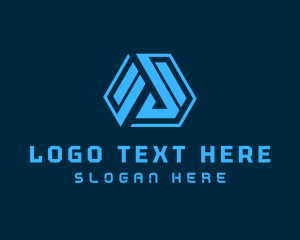 Tech Geometric Letter A  logo