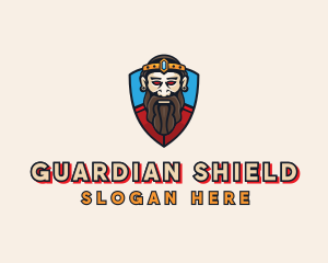 Medieval King Shield logo design