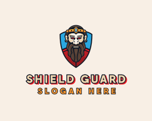 Medieval King Shield logo design