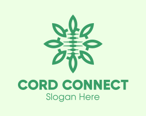 Green Natural Spinal Cord logo design