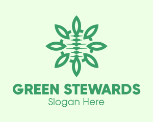 Green Natural Spinal Cord logo design