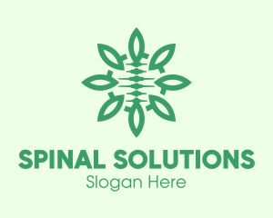 Green Natural Spinal Cord logo design