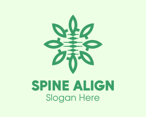 Green Natural Spinal Cord logo design