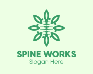 Green Natural Spinal Cord logo design