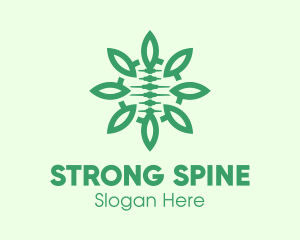 Green Natural Spinal Cord logo design