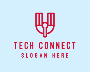 Digital Tech Letter U logo