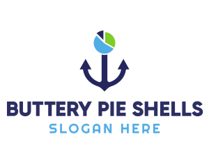 Anchor Pie Chart logo design