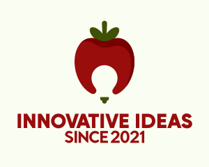 Healthy Apple Light Bulb  logo design