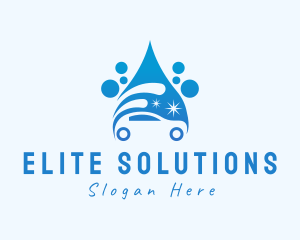 Car Wash Water Droplet logo design