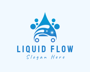 Car Wash Water Droplet logo design