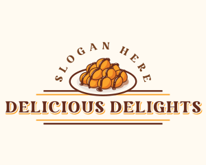 Loukoumades Sweet Dessert logo design