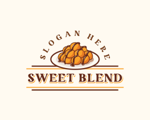 Loukoumades Sweet Dessert logo design