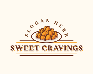 Loukoumades Sweet Dessert logo design