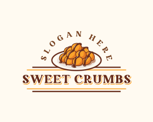 Loukoumades Sweet Dessert logo design