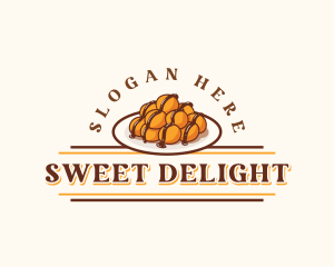 Loukoumades Sweet Dessert logo design