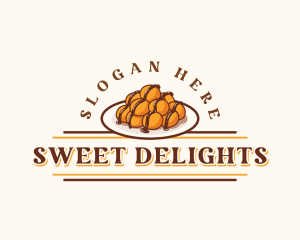 Loukoumades Sweet Dessert logo design