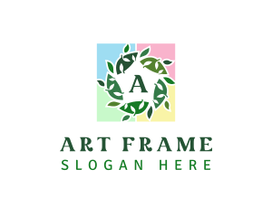 Leaf Tile Frame logo design