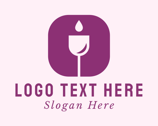 Wine Droplet Glass Bar logo