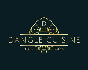 Restaurant Chef Monoline logo design