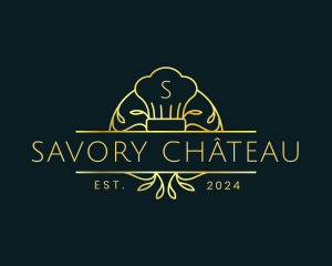 Restaurant Chef Monoline logo design