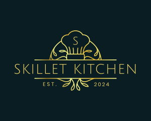 Restaurant Chef Monoline logo design