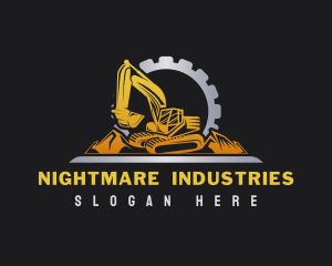 Industrial Gear Excavator logo design