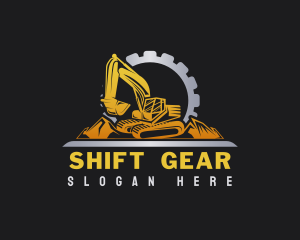 Industrial Gear Excavator logo design