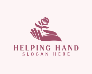 Hand Floral Spa logo design